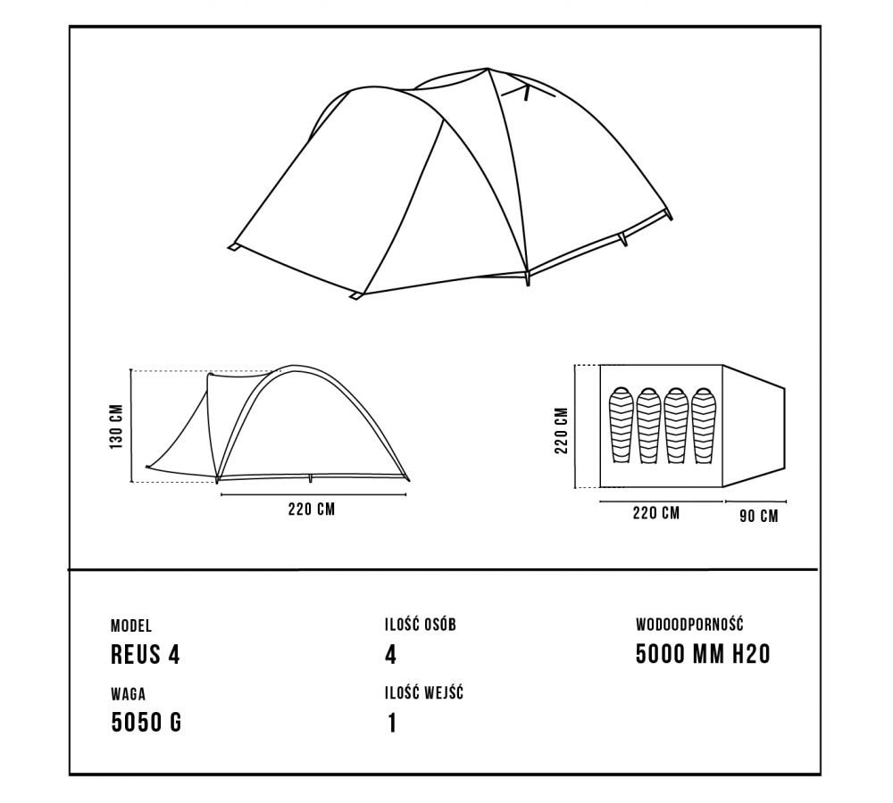 Палатка Alpinus REUS 4

