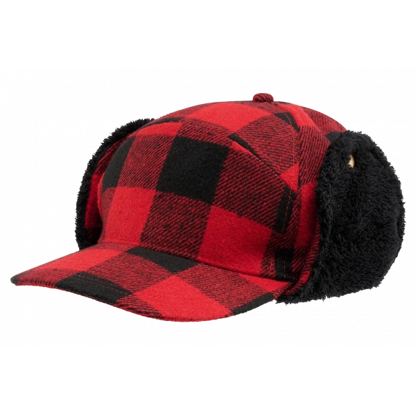 Зимняя шапка Lumberjack красный/черный