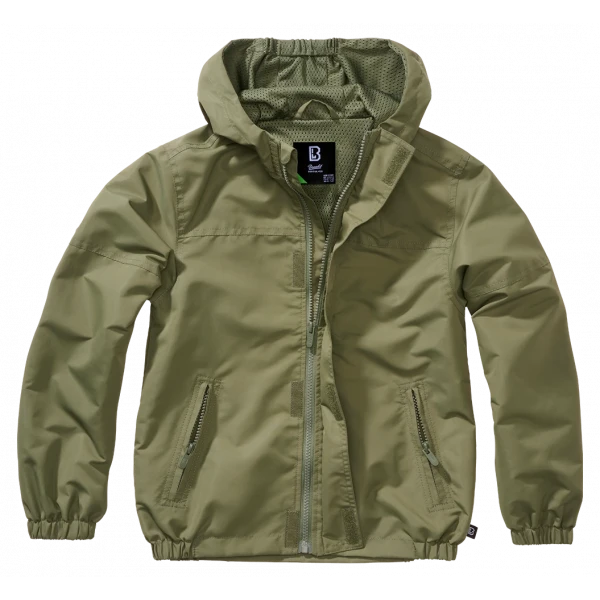 Детская легкая ветровка Frontzip (оливкового цвета)