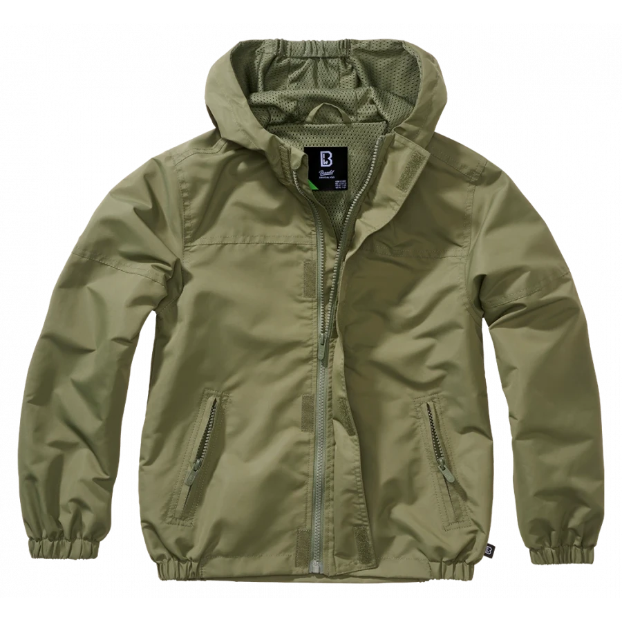 Детская легкая ветровка Frontzip (оливкового цвета)