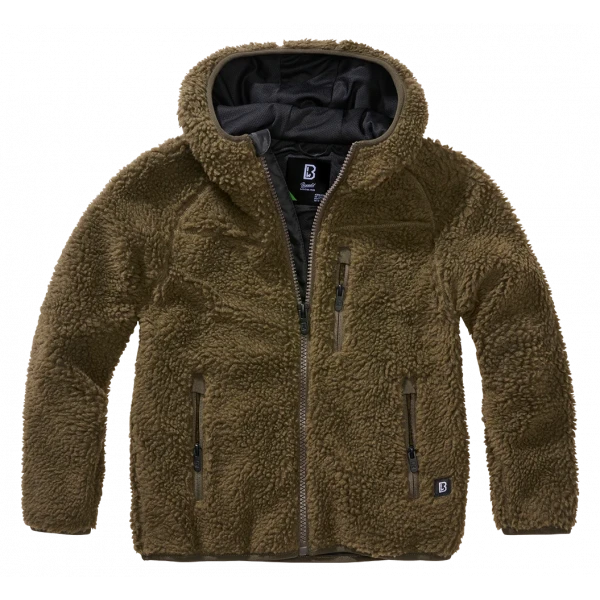 Детская куртка "Teddyfleece" с капюшоном (оливкового цвета)
