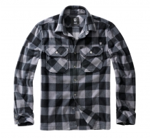 Флисовая рубашка Jeff с длинным рукавом черный / серый
