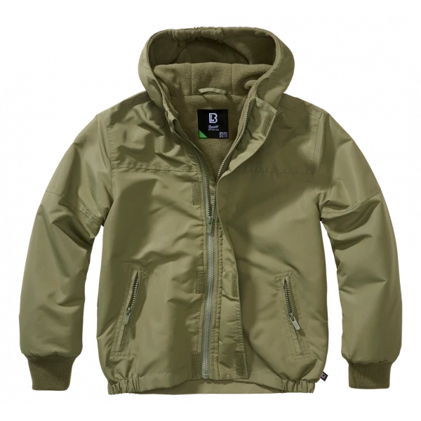 Детская ветровка "Frontzip" оливкового цвета
