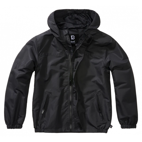 Детская легкая ветровка Frontzip черный
