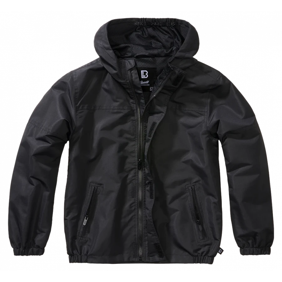 Детская легкая ветровка Frontzip черный