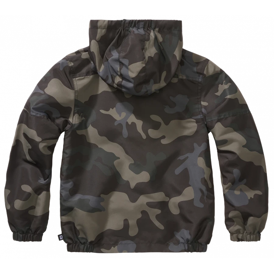 Детская легкая ветровка Frontzip (темный камуфляж)