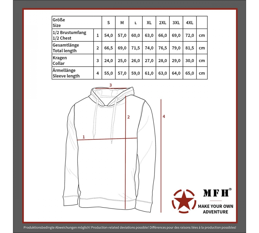 Толстовка с капюшоном 340 г/м² черная
