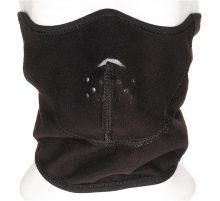 Термомаска для лица флисовая черная ветрозащитная двусторонняя
