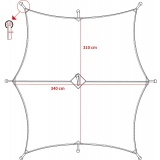 Брезент "Hexagon-Tarp" флектарн ок. 340 х 310 см
