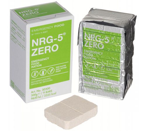 Экстренное питание, NRG-5, ZERO, 500 g, (9 батончиков)