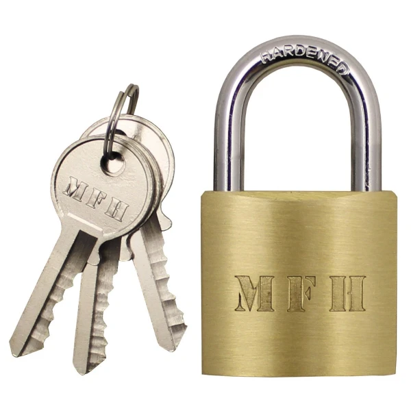Замок металлический с 3 ключами ок. 4,5 х 2,5 см