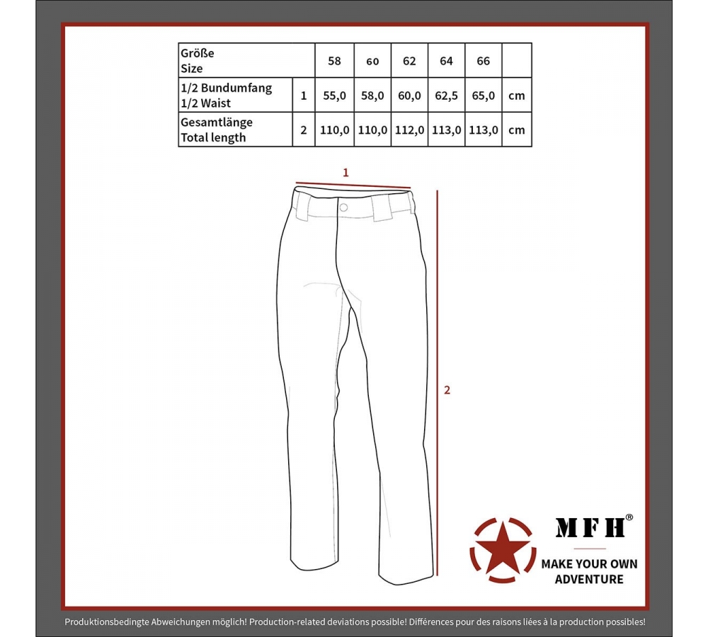 Брюки "BW Field" Flecktarn, 5 цветов, большие размеры
