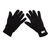 Вязаные перчатки черные Утеплитель 3M™ Thinsulate™
