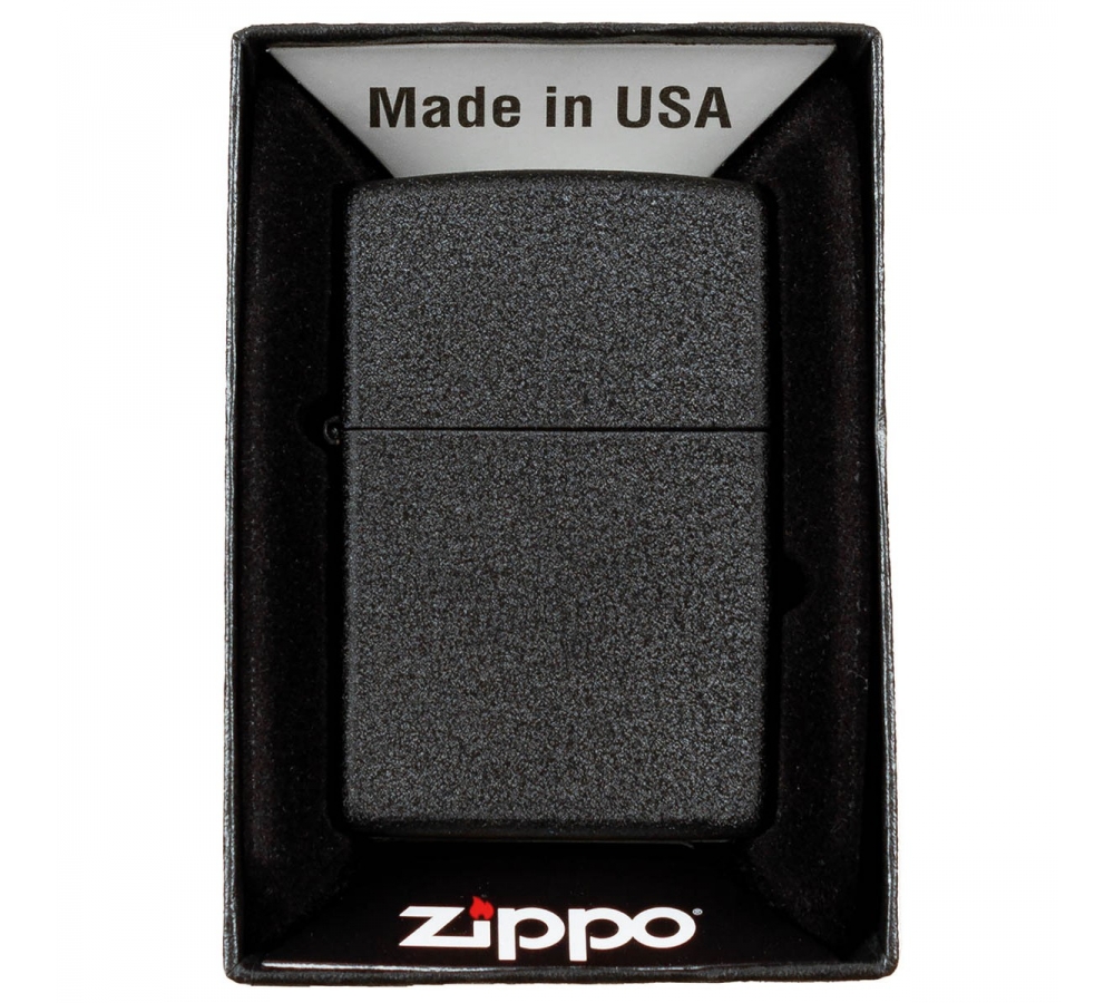 Зажигалка Zippo, Black Crackle, без начинки
