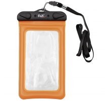 Сумка для смартфона водонепроницаемая прозрачная оранжевая

