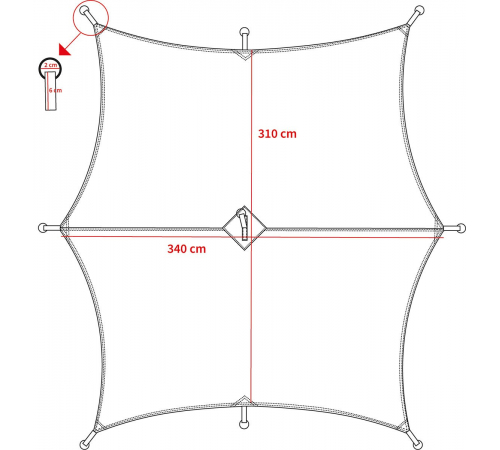 Брезент "Hexagon-Tarp" оливковый, 340 х 310 см