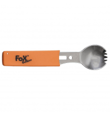 Многофункциональная оранжевая ручка Spork из нержавеющей стали.