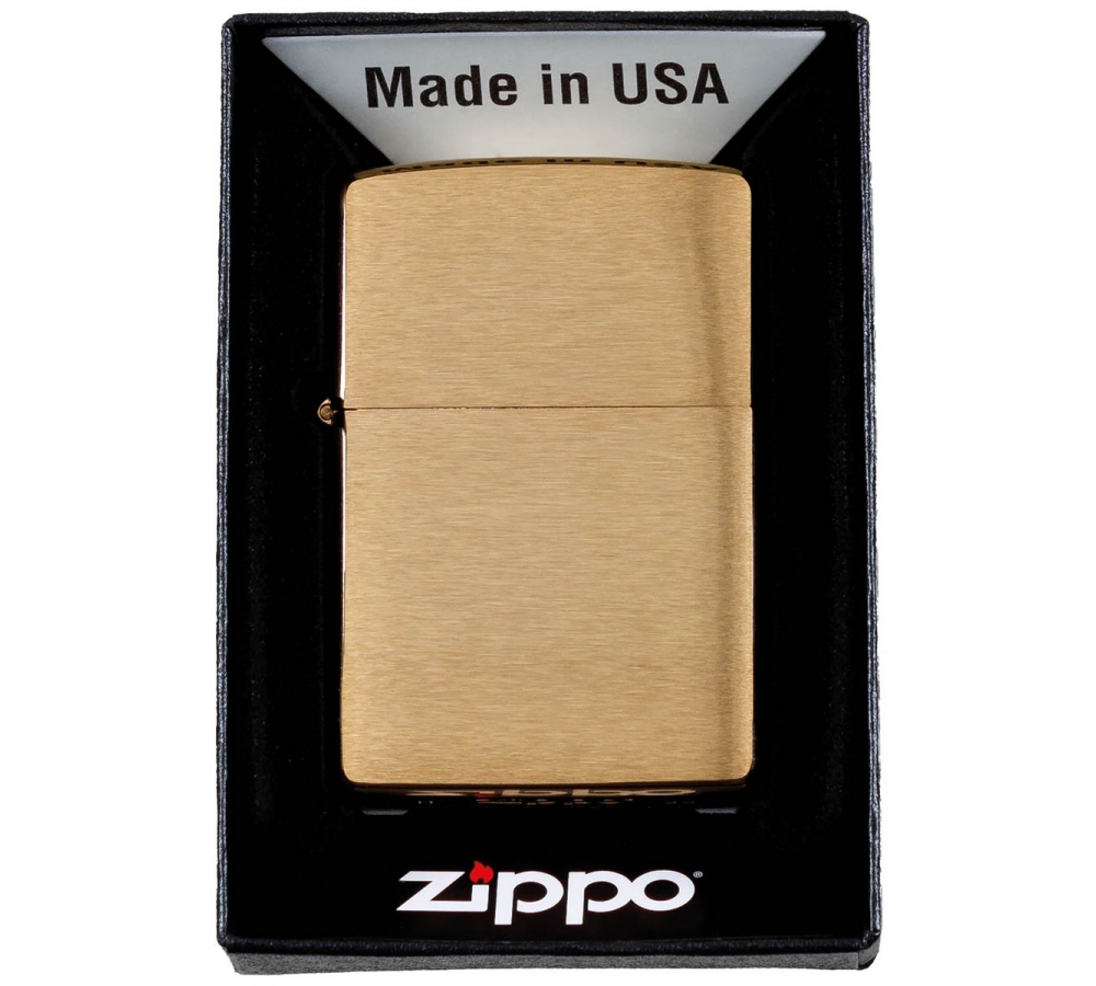 Зажигалка Zippo "Brushed Brass" без наполнения
