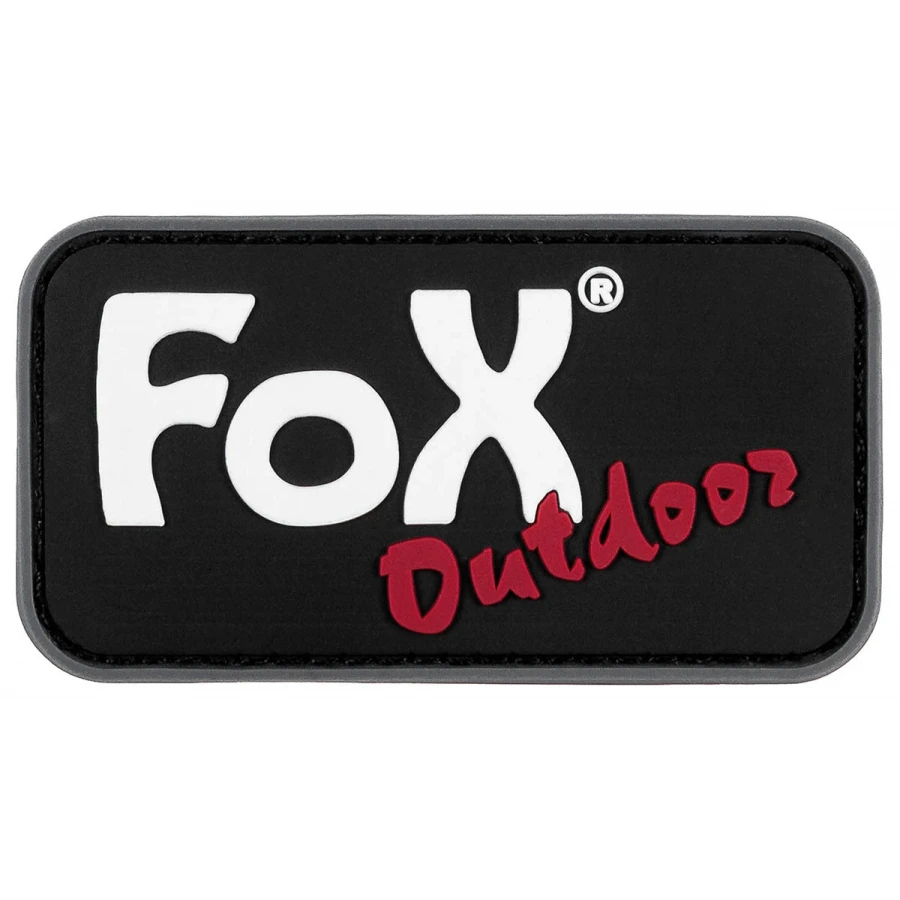 Нашивка объёмная на липучке «Fox Outdoor», 7,5 × 4 см, чёрная