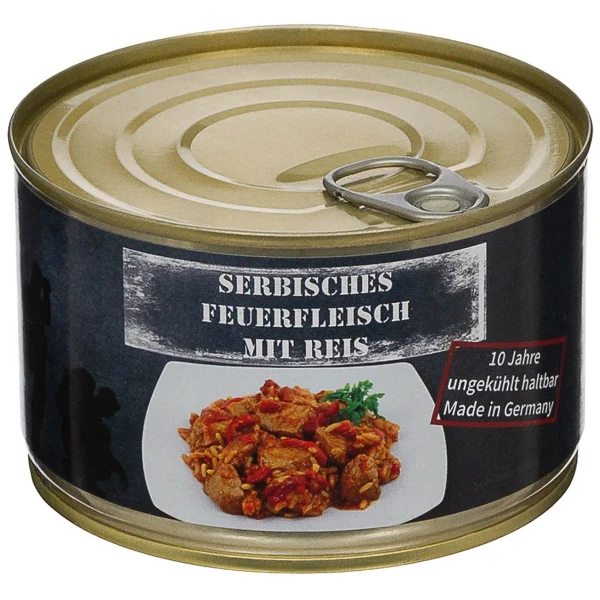 Свинина по-сербски с рисом консервированная, 400 г
