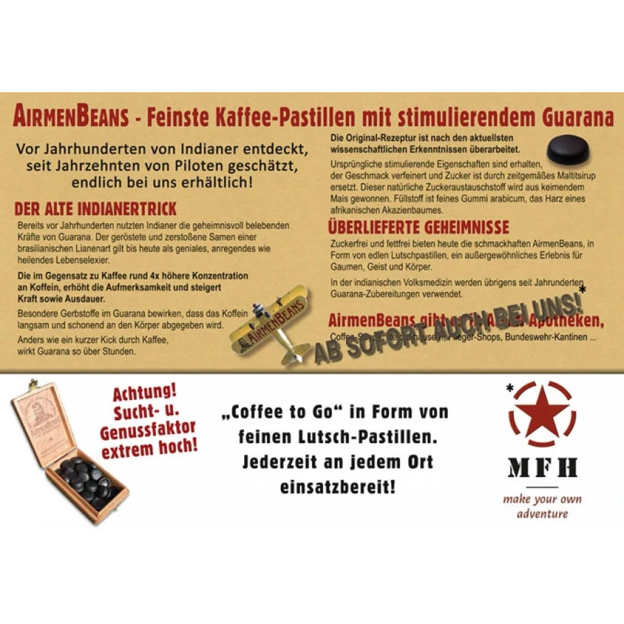Пастилки кофейные с гуараной «AirmenBeans», 21 шт.