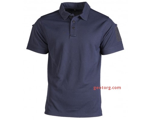 Рубашка-поло с короткими рукавами (темно-синяя)