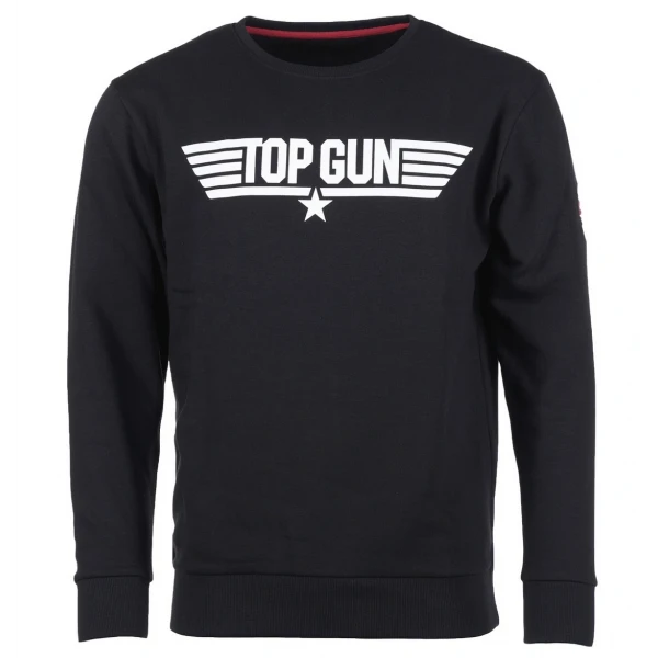 Толстовка с принтом 'top gun' черная