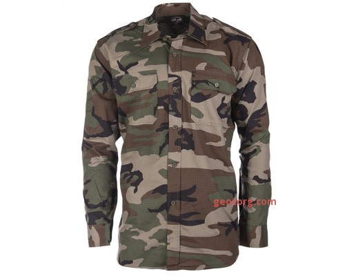 Рубашка армейская форменная, Mil-tec, вудланд