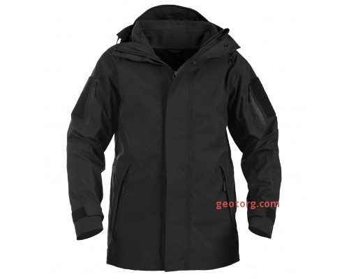Куртка для влажной погоды с флисовой подкладкой (черная)