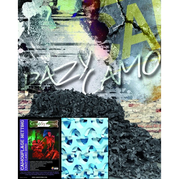 Сетка маскировочная "CRAZY CAMO", Mil-tec, голубая, 2,4 х 3 м