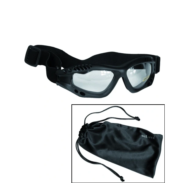Очки AIR PRO (прозрачное стекло), Mil-tec, черные