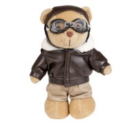 Милтек медвежонок плюшевый в костюме летчика (20 см)