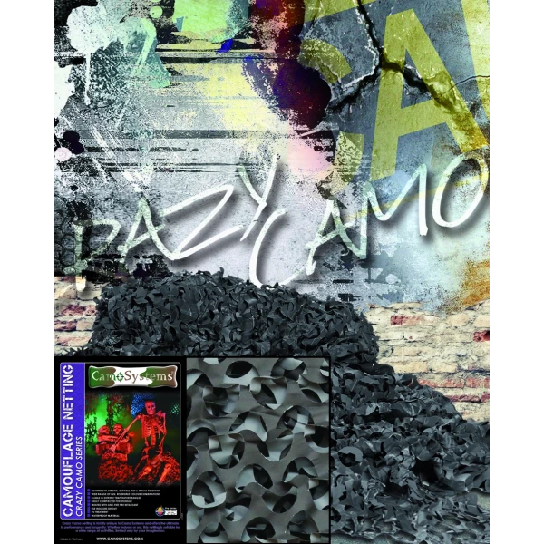 Сетка маскировочная "CRAZY CAMO", Mil-tec, ночь, 2,4 х 3 м